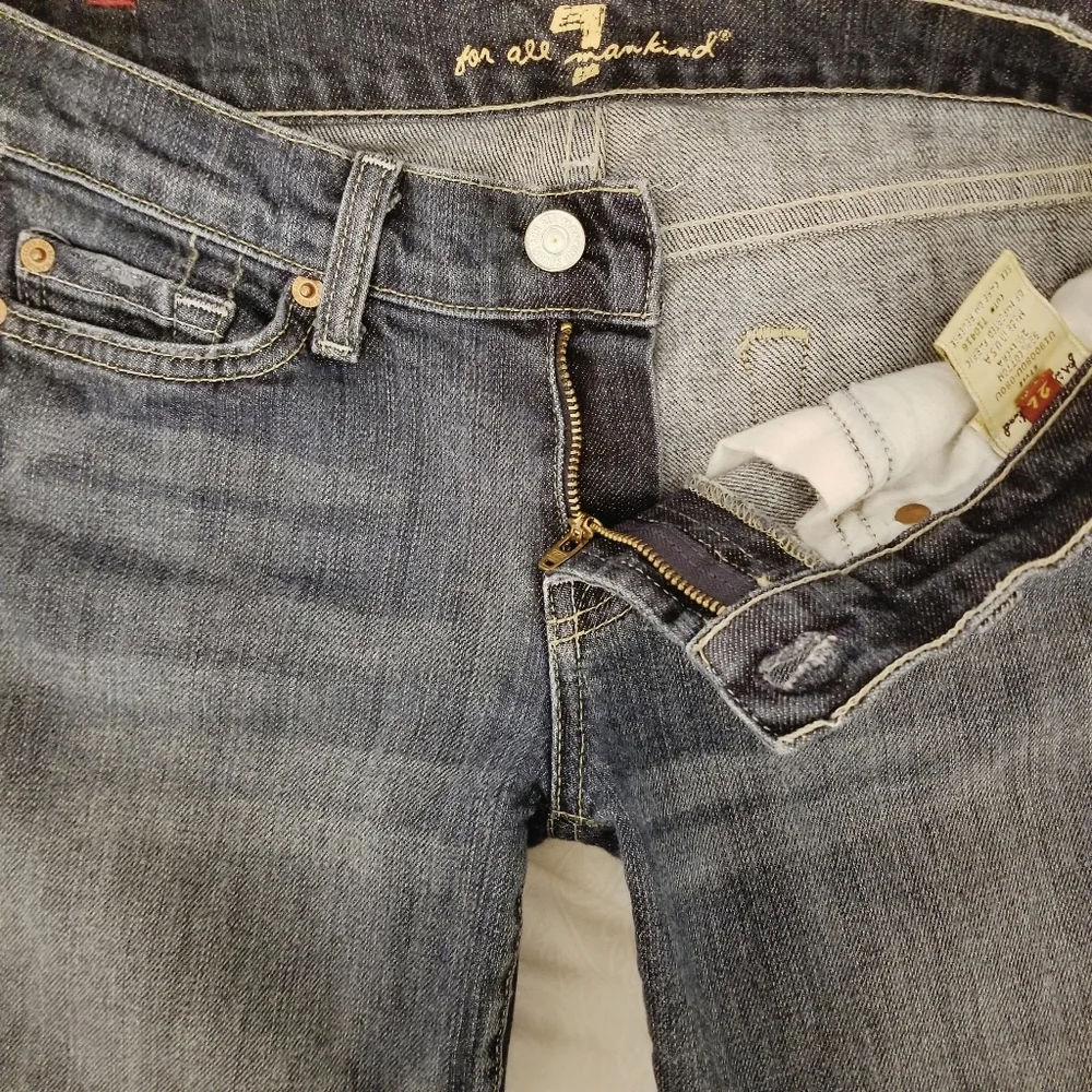 7 for all Mankind dark wash straight leg jeans - Picture 5 of 7